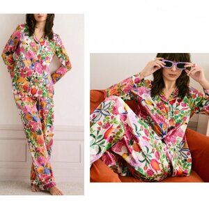 NEW Floral Satin Loungewear Pajama Set